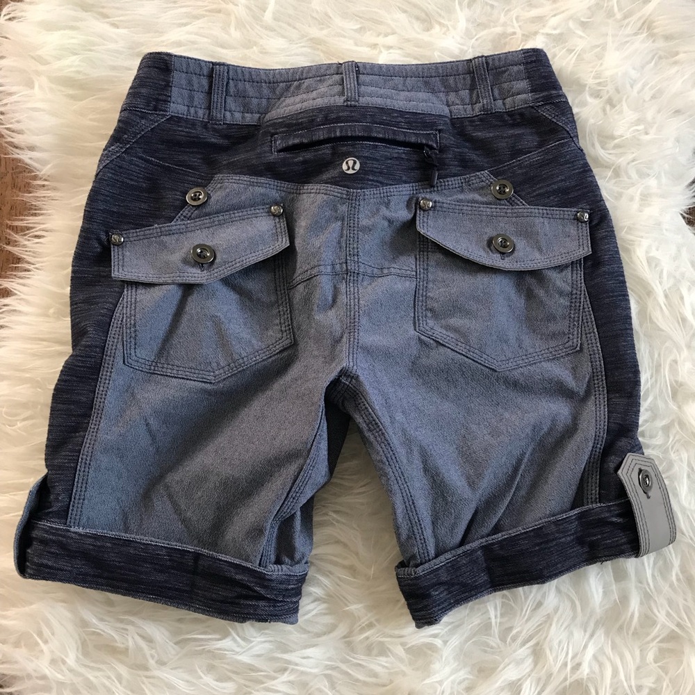 Lululemon Denim Roll Up Reflective Ride On Shorts